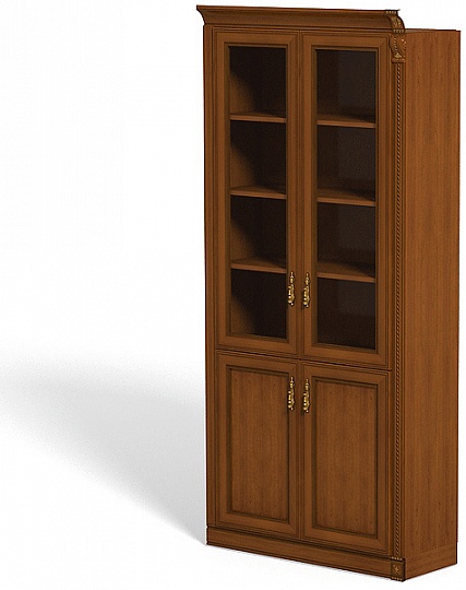 Шкаф-секция центральный со стеклянными дверями Марсель Орех Орвието