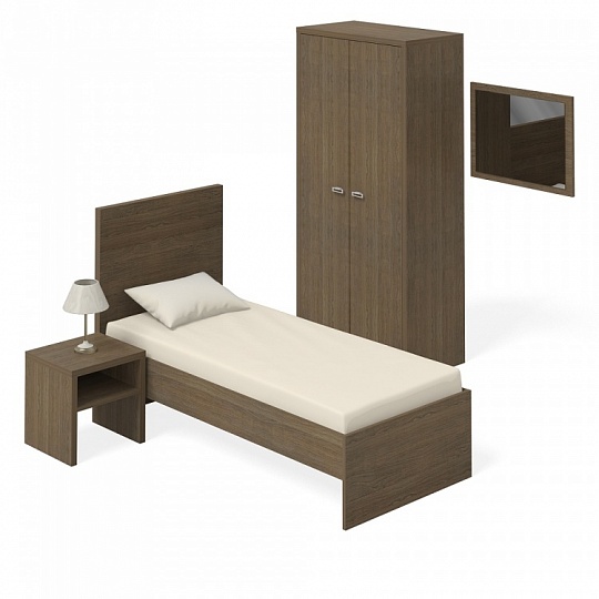 Комплект мебели для гостиничного номера №1 Агата Дуб Шамони